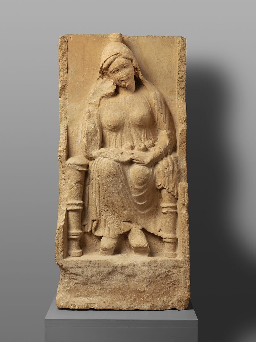 Limestone grave marker - image 1