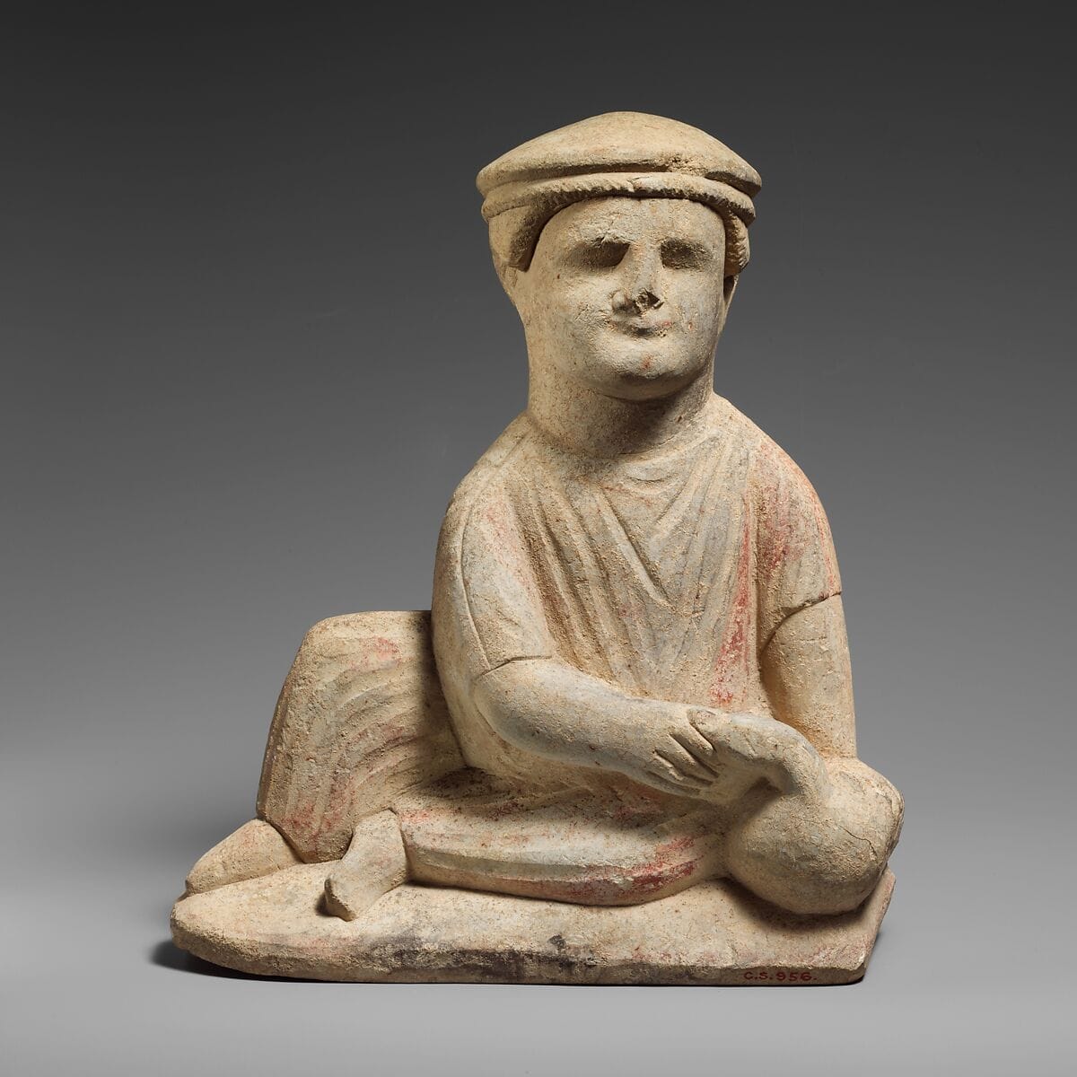 Limestone statuette of a temple boy - image 1