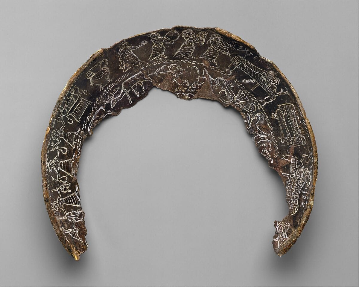 Fragmentary silver bowl - image 1