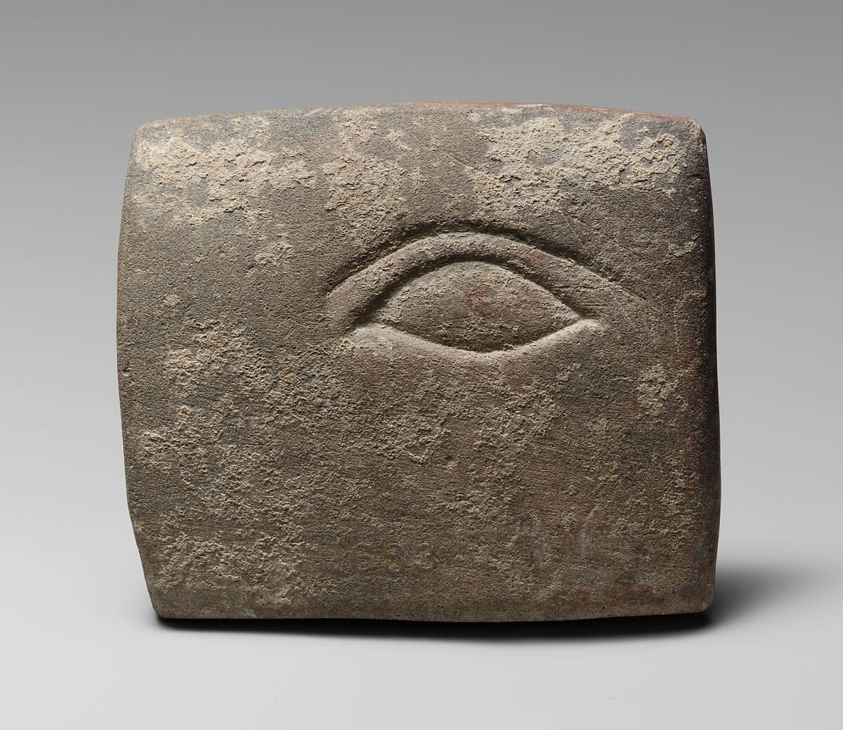Stone votive relief of an eye - image 1