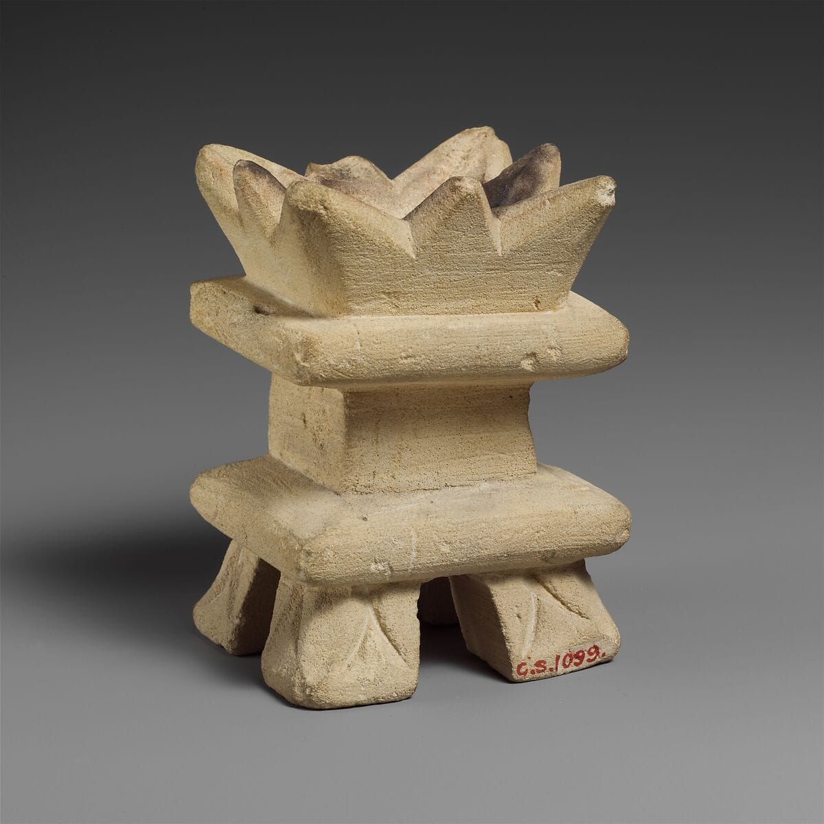 Limestone incense burner on four legs - image 1