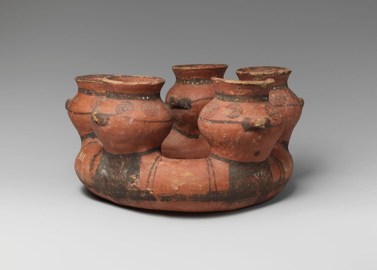 Terracotta kernos (vase for multiple offerings) - image 1